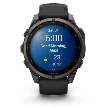 Garmin смарт-часы Fenix 9 010-04762-11, 47мм, AMOLED, 454x454px, 64ГБ, 16 дней, 10ATM, титан, сапфир, GPS, Bluetooth, Wi-Fi (010-04762-11)