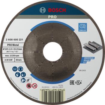 Mazām leņķa slīpmašīnām PRO METAL GRIEZĒJDISKS BOSCH 2608600221 (2608600221)