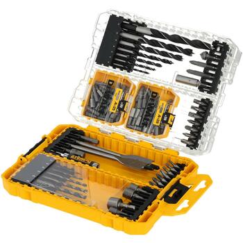 Dewalt Набор сверл и бит для отвертки DT70785-QZ, 100 шт., TOUGHCASE+ кейс, HSS сверла 2-8мм, бит для отвертки 25мм, 50мм, адаптер (DT70785-QZ)