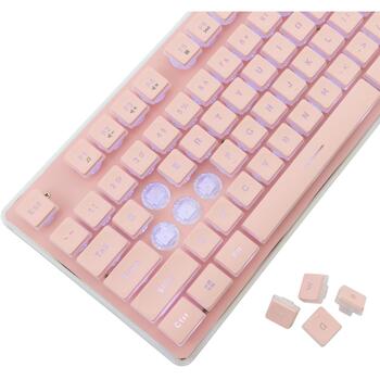 White Shark TACHI PINK GK-003441, TACHI-P-US, 104/105 клавиш, USB Type-A, розовый, подсветка, мультимедийные клавиши (TACHI-P-US)