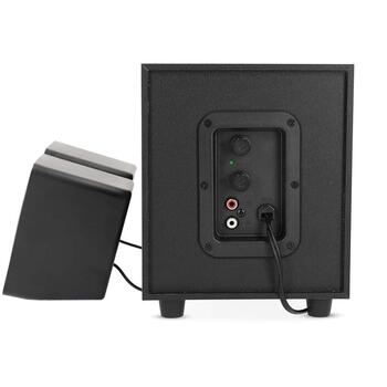 Nedis Комплект компьютерных колонок CSPR10021BK, 2.1, 33 Вт, 11 Вт RMS, 3.5 мм, USB, 5 В, 0.5 А, черный (CSPR10021BK)