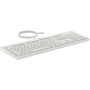 HP 225 проводной комплект мыши и клавиатуры AW5S6AA#ABB, USB, 1200 DPI, оптическая, 3 кнопки, полноразмерная, белый, 1.8 м (AW5S6AA#ABB)