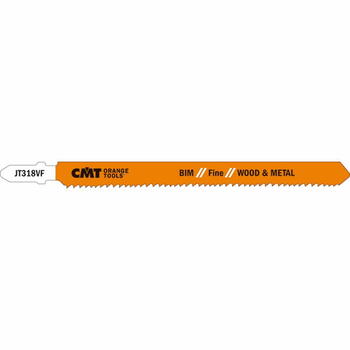 CMT Figūrzāģa asmens JT318VF-5, 132x1.7-2.6x10mm, 15TPI, BiM, kokam un metālam, 5 gab. (JT318VF-5)