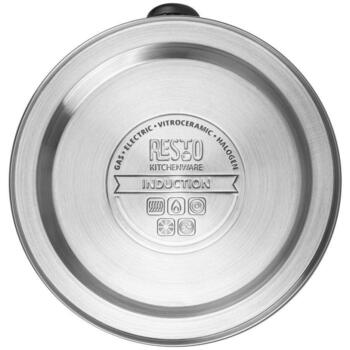 Resto Kettle 90610 3L, Нержавеющая сталь, Стеклянная крышка, Эргономичная ручка, Подходит для индукции (90610)