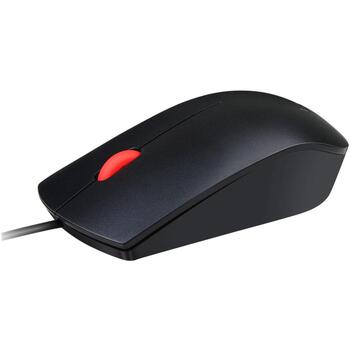 Lenovo USB datorpele MODELIS 4Y50R20863, 1.8 m, 1600 DPI, 3 pogas, optiskais sensors, melna, ambidextriska dizains (4Y50R20863)