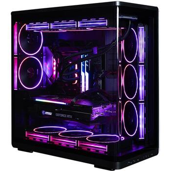 Zalman P60 BLACK, ATX Midi Tower korpuss, 5x120mm ARGB ventilatori, melns, 2xUSB 3.2, USB-C, 7 sloti (P60 BLACK)