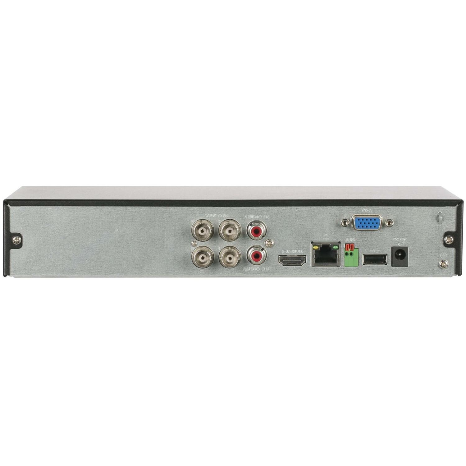 Dahua видеорегистратор XVR5104HS-4KL-I3/T, 4 канала, 3840 x 2160, H.264/H.265, 10 ТБ, двухсторонний звук, функции ИИ (XVR5104HS-4KL-I3/T)