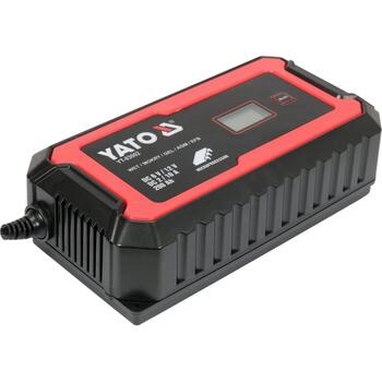 Yato akumulatoru lādētājs YT-83002, 6/12V d.c., 2/10A, 5-200Ah, 220-240V a.c., 50Hz, LCD displejs, mikroprocesors, IPX0, II klase (YT-83002)