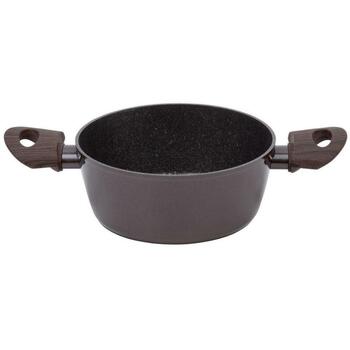 Resto Кастрюля 93018 2.5L 20см Круглая, Алюминий, Стеклянная крышка, Эргономичные деревянные ручки (93018)
