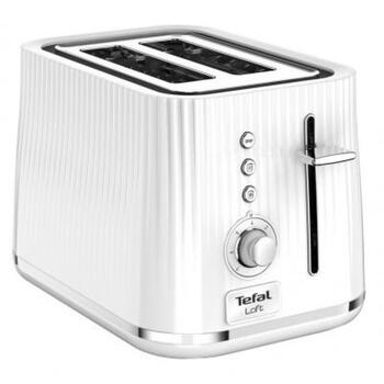 Tefal Tosteris Loft TT761138, 850W, 2 plati nodalījumi, 7 grauzdēšanas līmeņi, atkausēšanas funkcija, atcelšanas poga (TT7611)