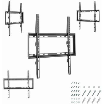 Gembird televizora stiprinājums WM-55F-04, atbalsta 32-55 collu, maksimālā slodze 35 kg, VESA 200 x 200 līdz 400 x 400 mm (WM-55F-04)