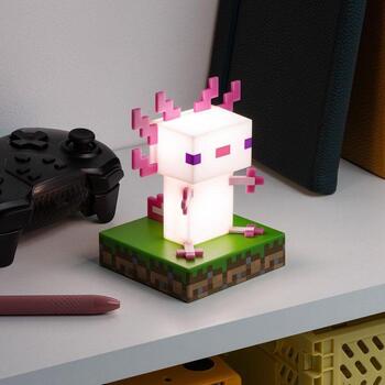Paladone Minecraft Aksolotla Ikonas Gaismiņa PP11390MCF, 11cm, rozā, 1 spuldze, galda/darbvirsma (PP11390MCF)