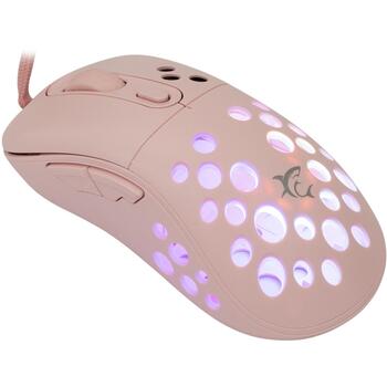 White Shark Мышь GM-5013 AZRAEL-P, 7200-12800 DPI, 6 кнопок, 1.8 м, USB 2.0, розовый цвет. (AZRAEL-P)