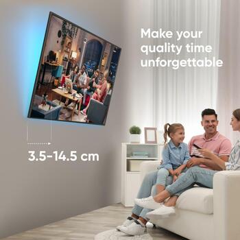 Onkron televizora stiprinājums TM6-B, 43-85 collu, maksimālā slodze 68.2 kg, VESA 75x75-600x400 mm, slīpums 0°-12° (TM6-B)