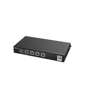 Ruijie Умный облачный шлюз с PoE RG-EG305GH-P-E, 1.5Gbps, 4× PoE+, 4× WAN, 64 VPN туннеля, 60W PoE бюджет, Черный (RG-EG305GH-P-E)