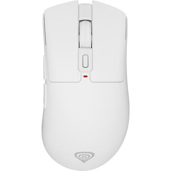 Genesis Zircon 880 NMG-2380, bezvadu optiskā spēļu pele, 12000 DPI, 6 pogas, 2.4 GHz, Bluetooth, USB, balta (NMG-2380)