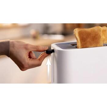 Bosch Kompaktais tosteris TAT3M121, 2, Plastmasa, Balts, Augstais pacēlums, Automātiskā izslēgšanās, Atkausēšanas funkcija (TAT3M121)