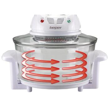 Beper Мини-печь BF.640, 1400 W, ABS/стекло, 12L контейнер, 18L ёмкость, 250°C, вентиляция, легко чистится (BF.640)