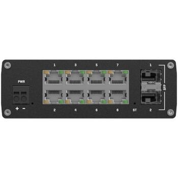 Teltonika управляемый коммутатор TSW212 8 гигабитных портов, 2 SFP порта, 20 Гбит/с, IP30, DHCP клиент, поддержка VLAN (TSW212)