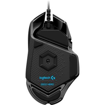 Logitech G502 HERO, optiskā pele, 910-005471, 25600DPI, 11 pogas, RGB apgaismojums, regulējams svars (910-005471)