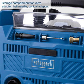 Scheppach 5906159901, 3-in-1 kompresors, 12V/20V/230V, 10.3bar, 380l/min, 2xUSB, LED, bez akumulatora (5906159901)
