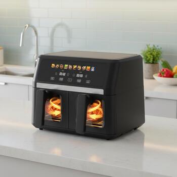 QUIN аэрофритюрница YJ-1105A, 9л, 2800Вт, 220-240В, 50-60Гц, технология HeatPulse (YJ-1105A)