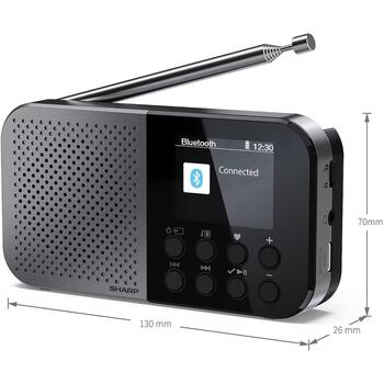 Sharp OSAKA карманное/портативное цифровое радио DR-P520(GY), 5,08 см, 12 ч, Bluetooth 5.3, DAB/DAB+/FM (DR-P520(GY))