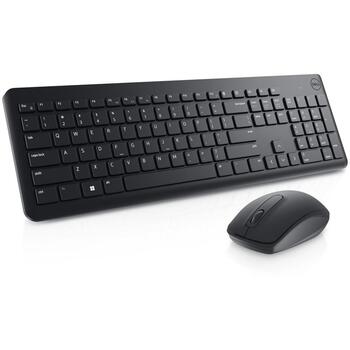 Клавиатура и мышь Dell KM3322W 580-AKFZ, 2.4 GHz, 10 м, 3 кнопки, 1000 DPI, черный, батареи в комплекте (580-AKFZ)