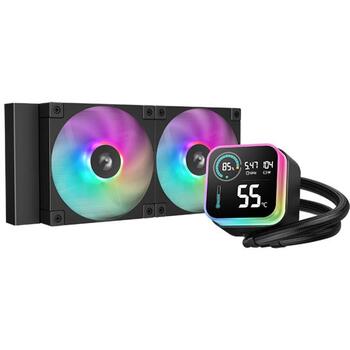 Deepcool CPU dzesētājs LQ240 R-LQ240-BKLSMW-G-1, 2x120mm, 600-2400 apgr./min., 72,04 CFM, 38,71 dB(A), ARGB (R-LQ240-BKLSMW-G-1)