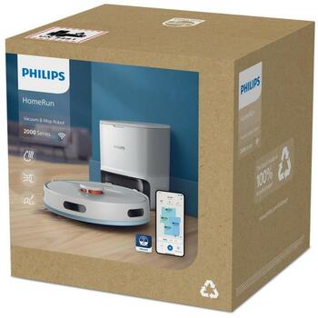 Philips робот-пылесос XU2100/15, мешок для пыли, 0.38 L, 68 дБ, Li-Ion 2600 мАч, 120 мин, Wi-Fi, автоматическая очистка (XU2100/15)