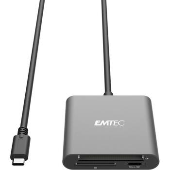 Emtec кардридер Type-C ECCAREADT610C, USB 3.0, Micro SD, SD, CF карты (ECCAREADT610C)
