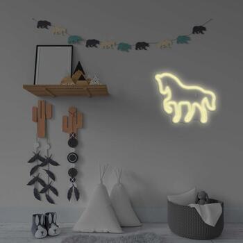Manta Декорация SNL103WH, 5W, 5V, 22.5cm, 18.7cm, USB, Плексиглас, 2m кабель, Интегрированная LED лампочка, Лошадь (SNL103WH)