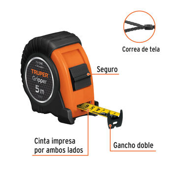 Рулетка Gripper 5м * 19мм, 15388 FH-5ME Truper (FH-5ME)