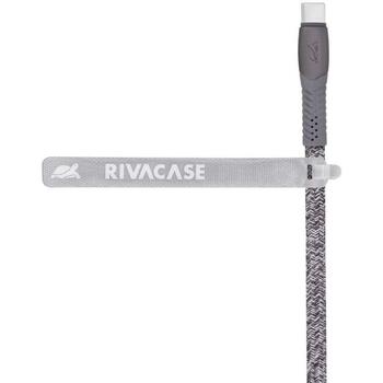 Rivacase USB-C кабель PS6102GR12, 1.2м, серый, USB 2.0, 480Mbps, 5000+ изгибов, нейлоновая оплетка (PS6102GR12)