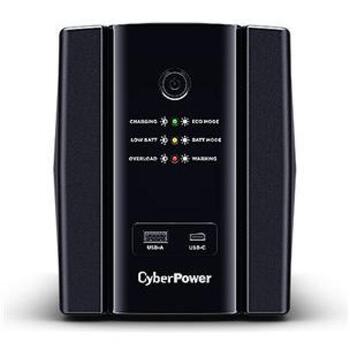 CyberPower UPS системы UT1500EG, 1500 VA, 900 W, 1-фаза, USB, Ethernet 10/100/1000, Свинцово-кислотный (UT1500EG)