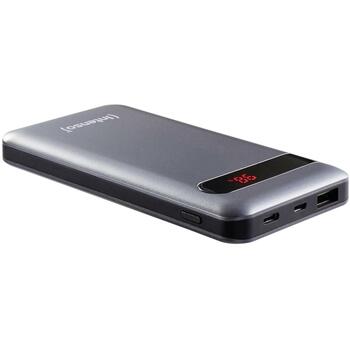 Intenso Power Bank 7332330 10000 мАч, Li-Polymer, USB-C PD, USB-A QC, 2 устройства, LCD дисплей, антрацит (7332330)