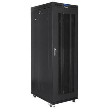 Lanberg Напольный шкаф 19 дюймов FF01-8037-23BL, 800x1000mm, 37U, 800kg, ЖК-дисплей, 4 вентилятора 230V, перфорированная дверь (FF01-8037-23BL)