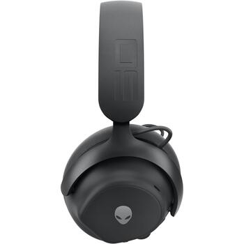 Dell Austiņas Alienware Pro 545-BBFS, Bluetooth, 50mm, 32Ω, ANC, bezvadu, pār-auss, mikrofonu, melna (545-BBFS)