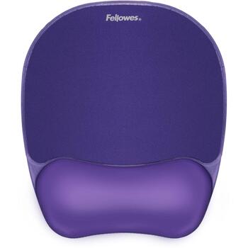 Fellowes gēla peles paliktnis 9144104, 202mm, 230mm, 3.2cm, violeta, plaukstas balsts, neslīdoša pamatne, ergonomisks (9144104)