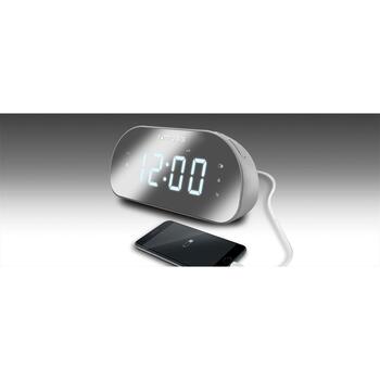 Muse Радиочасы M-170CMR, 1.2 дюйма LED дисплей, 20 FM станции, будильник, таймер, белый (M-170CMR)
