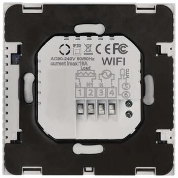 Emos Программируемый напольный термостат P56201UF, 230V AC, Wi-Fi, 6x в день, NTC 10kΩ датчик, голосовое управление, LED дисплей (P56201UF)