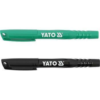 Yato технический маркер YT-69300, 2 шт, черный, зеленый, стекло, металл, керамика, дерево, бетон, ПВХ (YT-69300)