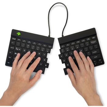 R-Go Tools клавиатура R-GO SPLIT BREAK, беспроводная, Bluetooth 5.0, QWERTY, черная, емкость аккумулятора 500 мАч (RGOSBUSWLBL)