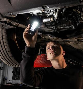 Scangrip Рабочий светильник LED UNIFORM 03.6208, 50/500lm, 32 LED, IP65, 180 градусов, перезаряжаемый, индикатор батареи (03.6208)