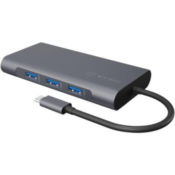Raidsonic док-станция IB-DK4040-CPD, USB-C, HDMI 3840x2160@30Hz, VGA 1920x1080@60Hz, 3x USB 3.0 Type-A 5Gbps (IB-DK4040-CPD)