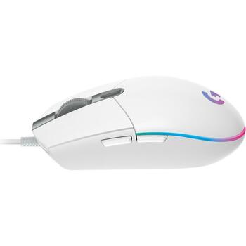 Logitech G102 LIGHTSY/WHITE 910-005824, 8000 DPI, 6 pogas, USB Type-A, 1 ms, RGB apgaismojums, strāvas kabelis (910-005824)
