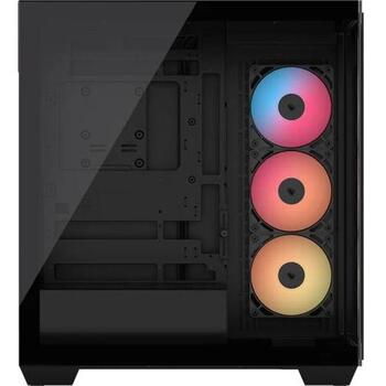 Corsair 3500X RS-R ARGB datora korpuss CC-9011322-WW, Midi tower, 3 ventilatori, ARGB, melns, tērauds/rūdīts stikls (CC-9011322-WW)