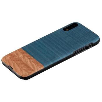 Man&Wood Чехол для смартфона M7640B, 6.1, Синий, натуральное дерево, поликарбонат (M7640B)