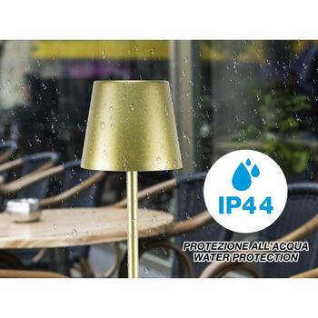 Beper Galda lampa P201UTP116, 5 V, 110 lm, IP44, regulējama baltā gaisma, 1 LED spuldze, zelta krāsa (P201UTP116)