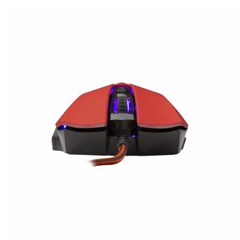 White Shark HANNIBAL-2 RED spēļu pele, 3200 DPI, 6 pogas, USB 2.0, 1.8m, 125Hz, 135g, sarkana (HANNIBAL-2 RED)